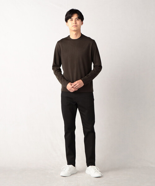 COMME CA MEN（コムサメン）の「【ウォッシャブルウール】 長袖ジャケTシャツ（Tシャツ/カットソー・メンズ・ブルー/ダークブラウン/ブラック/グレー・L/M）」の18枚目の写真