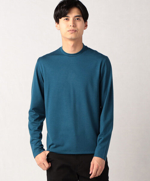 COMME CA MEN（コムサメン）の「【ウォッシャブルウール】 長袖ジャケTシャツ（Tシャツ/カットソー・メンズ・ブルー/ダークブラウン/ブラック/グレー・L/M）」の14枚目の写真