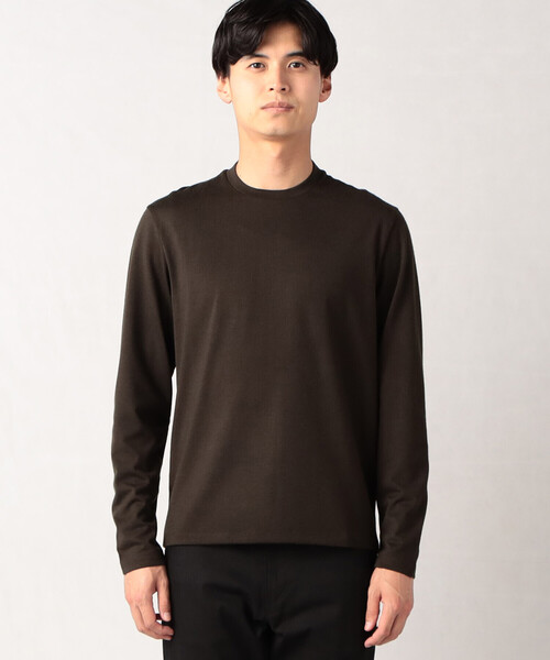 COMME CA MEN（コムサメン）の「【ウォッシャブルウール】 長袖ジャケTシャツ（Tシャツ/カットソー・メンズ・ブルー/ダークブラウン/ブラック/グレー・L/M）」の13枚目の写真