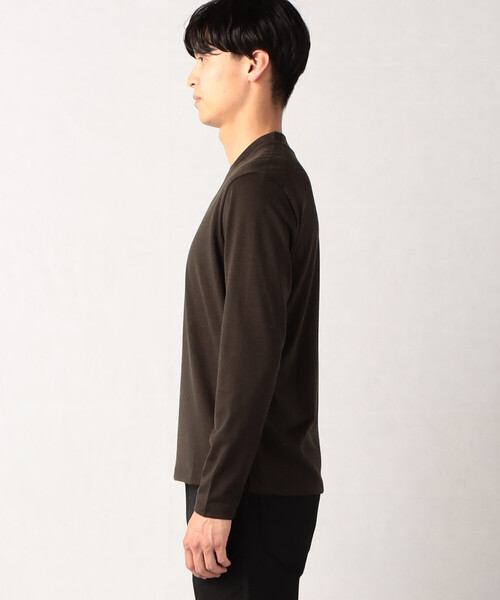 COMME CA MEN（コムサメン）の「【ウォッシャブルウール】 長袖ジャケTシャツ（Tシャツ/カットソー・メンズ・ブルー/ダークブラウン/ブラック/グレー・L/M）」の12枚目の写真