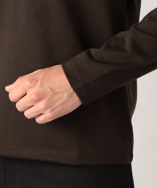 COMME CA MEN（コムサメン）の「【ウォッシャブルウール】 長袖ジャケTシャツ（Tシャツ/カットソー・メンズ・ブルー/ダークブラウン/ブラック/グレー・L/M）」の9枚目の写真