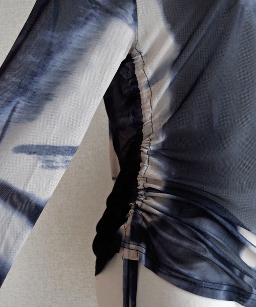 Marient（マリエント）の「タイダイシャーリングシアーTOPS（Tシャツ/カットソー・レディース・ブラウン/ブラック・FREE）」の13枚目の写真