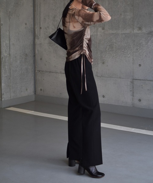 Marient（マリエント）の「タイダイシャーリングシアーTOPS（Tシャツ/カットソー・レディース・ブラウン/ブラック・FREE）」の17枚目の写真