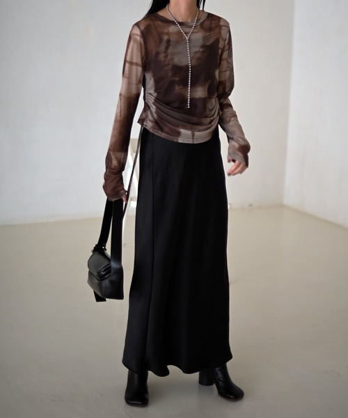 Marient（マリエント）の「タイダイシャーリングシアーTOPS（Tシャツ/カットソー・レディース・ブラウン/ブラック・FREE）」の20枚目の写真