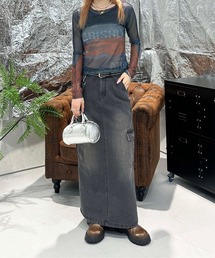 オーバーダイカーゴロングスカート