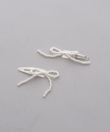 one after another NICE CLAUP | 【ribbon collection】 パールリボンヘアピン(ヘアピン)