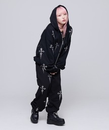 REFLEM ラインストーン Parker purple 完売品】REFLEM レフレム ロゴラインストーン パーカー 紫