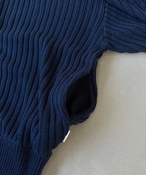 Perushu（ペルーシュ）の「ルーズポケットドライバーズニット（カーディガン/ボレロ・メンズ・オレンジ系その他/オフホワイト/ネイビー/ブラック・LARGE/MEDIUM）」の15枚目の写真