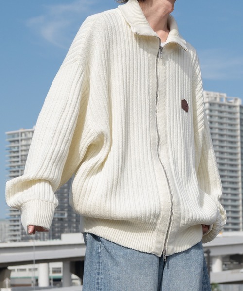 Perushu（ペルーシュ）の「ルーズポケットドライバーズニット（カーディガン/ボレロ・メンズ・オレンジ系その他/オフホワイト/ネイビー/ブラック・LARGE/MEDIUM）」の20枚目の写真