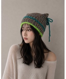HIKA（ヒカ）の「【HIKA】手編み猫耳ニットCAP（ニットキャップ/ビーニー）」