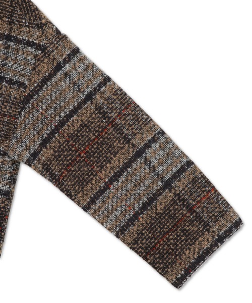 SPINNS（スピンズ）の「ミドル丈チェック柄ダブルテーラードコート（チェスターコート・レディース・グレー/ブラウン/グリーン・ONESIZE）」の12枚目の写真