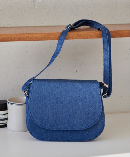 MAISON BREEZE（メゾンブリーズ）の「【MAISON BREEZE】デニムフラップミニショルダーバッグ KNF049（ショルダーバッグ・レディース・ネイビー/ダークネイビー/ライトブルー・FREE）」の11枚目の写真