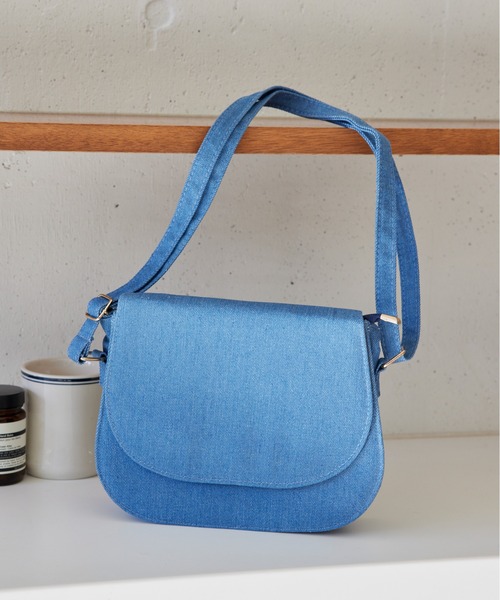 MAISON BREEZE（メゾンブリーズ）の「【MAISON BREEZE】デニムフラップミニショルダーバッグ KNF049（ショルダーバッグ・レディース・ネイビー/ダークネイビー/ライトブルー・FREE）」の7枚目の写真