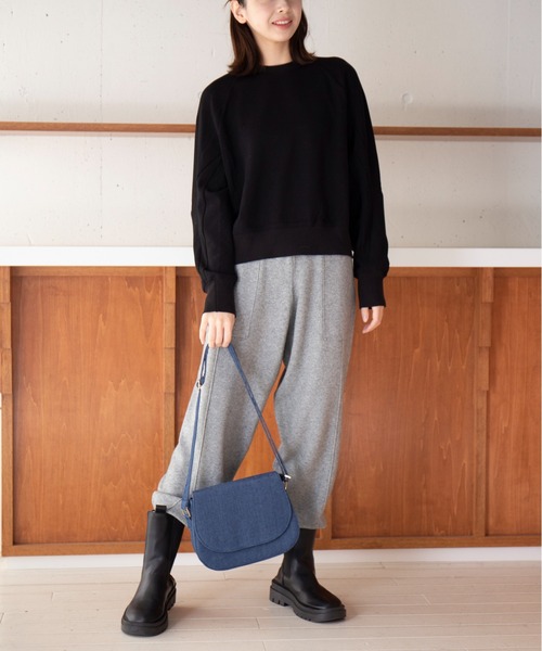 MAISON BREEZE（メゾンブリーズ）の「【MAISON BREEZE】デニムフラップミニショルダーバッグ KNF049（ショルダーバッグ・レディース・ネイビー/ダークネイビー/ライトブルー・FREE）」の9枚目の写真
