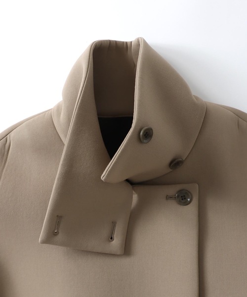 DRESSLAVE（ドレスレイブ）の「twill bonding higt collar short coat(ツイルボンディングハイネックショート丈コート)（その他アウター・レディース・ブラック/ベージュ・38）」の18枚目の写真