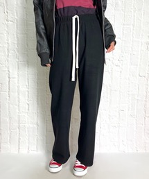 裏起毛 イージーパンツ ワイドパンツ ストレート スウェットパンツ レディース