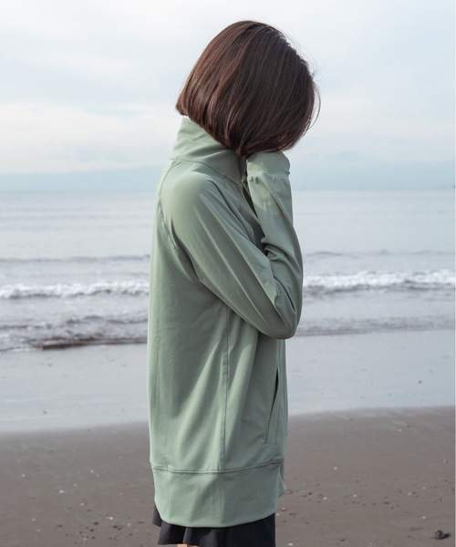 【ジップアップラッシュガード】メルシェル ブラックxイエロー ワンポイントロゴ レディースラッシュ・ラインセットアップ（ブラックイエロー
