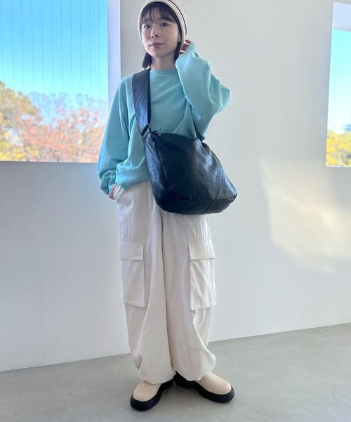 LEPSIM(レプシィム)の「ニットボーダービーニー 102415(ニットキャップ/ビーニー・レディース・オフホワイト/ブルー・ONE SIZE)」の6枚目の写真