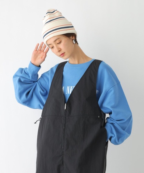 LEPSIM(レプシィム)の「ニットボーダービーニー 102415(ニットキャップ/ビーニー・レディース・オフホワイト/ブルー・ONE SIZE)」の14枚目の写真