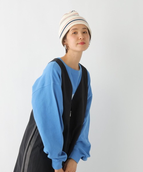 LEPSIM(レプシィム)の「ニットボーダービーニー 102415(ニットキャップ/ビーニー・レディース・オフホワイト/ブルー・ONE SIZE)」の15枚目の写真