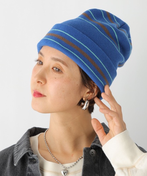 LEPSIM(レプシィム)の「ニットボーダービーニー 102415(ニットキャップ/ビーニー・レディース・オフホワイト/ブルー・ONE SIZE)」の17枚目の写真
