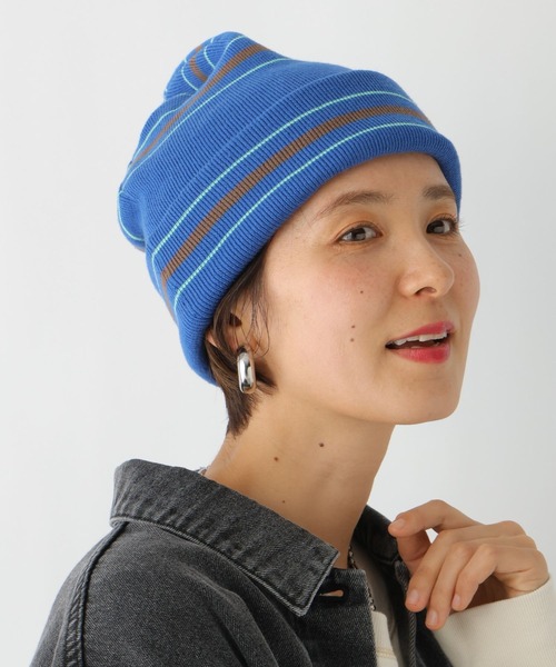 LEPSIM(レプシィム)の「ニットボーダービーニー 102415(ニットキャップ/ビーニー・レディース・オフホワイト/ブルー・ONE SIZE)」の18枚目の写真