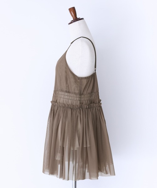 n'OrLABEL(ノアールレーベル)の「『チュールキャミソール』(キャミソール・レディース・モカ/ブラック/アイボリー・2/1)」の12枚目の写真