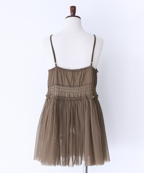 n'OrLABEL(ノアールレーベル)の「『チュールキャミソール』(キャミソール・レディース・モカ/ブラック/アイボリー・2/1)」の11枚目の写真