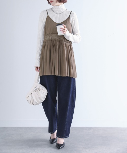 n'OrLABEL(ノアールレーベル)の「『チュールキャミソール』(キャミソール・レディース・モカ/ブラック/アイボリー・2/1)」の21枚目の写真