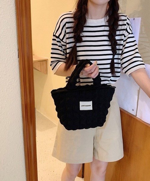 Miniministore(ミニミニストア)の「ミニトートバッグ ポップコーン軽量バッグ(ハンドバッグ・レディース・イエロー/ピンク/アイボリー/ブラック/ブルー・FREE)」の6枚目の写真