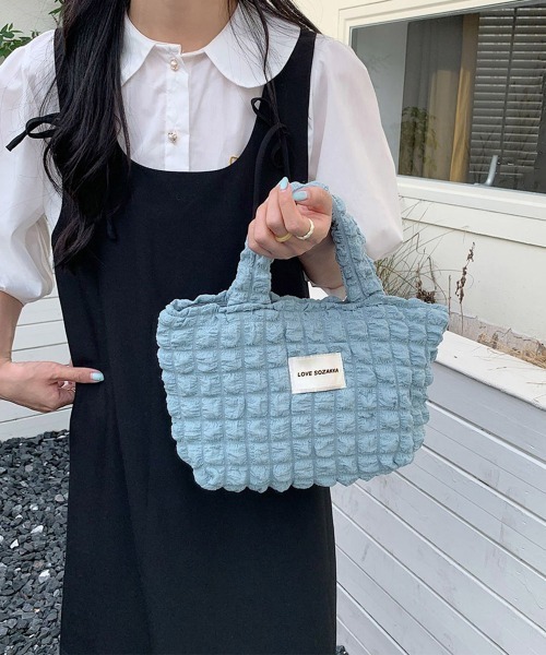 Miniministore(ミニミニストア)の「ミニトートバッグ ポップコーン軽量バッグ(ハンドバッグ・レディース・イエロー/ピンク/アイボリー/ブラック/ブルー・FREE)」の14枚目の写真