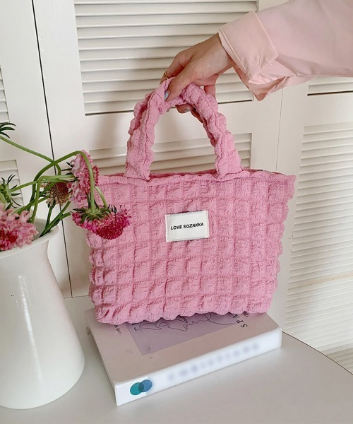 Miniministore(ミニミニストア)の「ミニトートバッグ ポップコーン軽量バッグ(ハンドバッグ・レディース・イエロー/ピンク/アイボリー/ブラック/ブルー・FREE)」の18枚目の写真