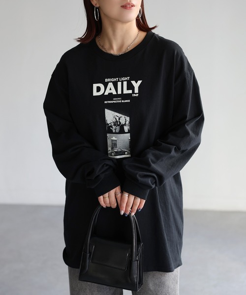 セール】DAILYフォトプリントロンT（Tシャツ/カットソー