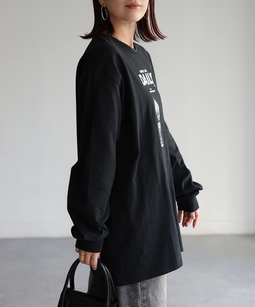 Riberry(リベリー)の「DAILYフォトプリントロンT(Tシャツ/カットソー・レディース・ブラック/ホワイト・LARGE)」の10枚目の写真