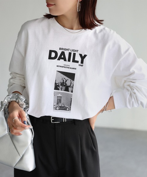 セール】DAILYフォトプリントロンT（Tシャツ/カットソー