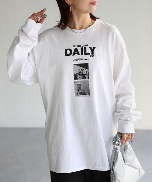 Riberry(リベリー)の「DAILYフォトプリントロンT(Tシャツ/カットソー・レディース・ブラック/ホワイト・LARGE)」の20枚目の写真