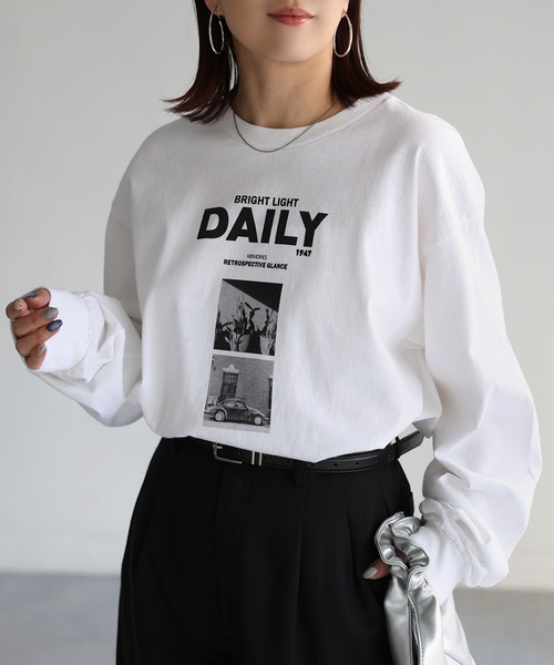 naptime. ロンT フォトプリント Naptime. フォトプリント ロングTシャツ＊Nissy＊西島隆弘