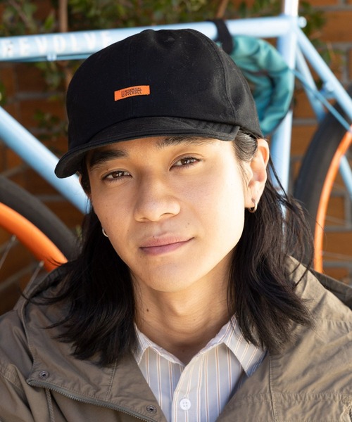 UNIVERSAL OVERALL（ユニバーサルオーバーオール）の「【UNIVERSAL OVERALL】別注コットンツイルブリムキャップ（キャップ・メンズ・ブラック/グリーン/ブルー/ベージュ・FREE）」の5枚目の写真