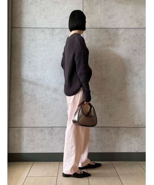 Mila Owen（ミラオーウェン）の「ボトルネックミドルゲージニット【手洗い可能】（ニット/セーター・レディース・ホワイト/チャコールグレー/ベージュ・0/1）」の14枚目の写真