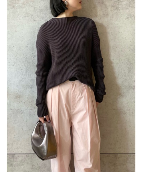 support surface ミドルゲージニット セーター ゆったり 10color/S-LLsize》ハイネックミドルゲージニット【洗濯機洗い可