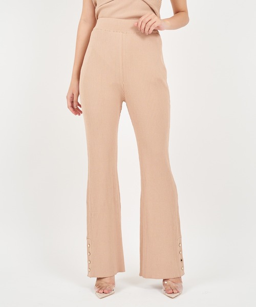 ROYAL PARTY（ロイヤルパーティー）の「ヘムボタンニットフレアパンツ（その他パンツ・レディース・ベージュ/オフホワイト/ブラック・FREE）」の11枚目の写真