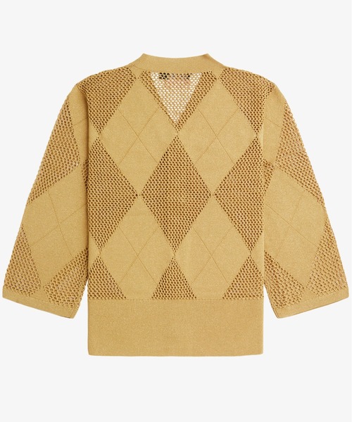 極美品 フレッドペリー エイミー ワインハウスアーガイルニット カーディガン L FRED PERRY（フレッドペリー）の「Amy Winehouse Argyle Knitted