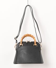 AULENTTI | 【AULENTTI/オーレンティー】レザーショルダー　バンブーハンドル　ハンドバッグ 2WAY(ショルダーバッグ)