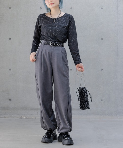 PAGEBOY(ページボーイ)の「スラブシアーロングスリーブ(Tシャツ/カットソー・レディース・ブラック系その他/ブラック/ブルー系その他/ホワイト系その他/ホワイト・FREE)」の12枚目の写真