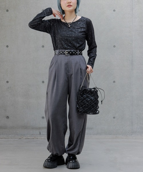 PAGEBOY(ページボーイ)の「スラブシアーロングスリーブ(Tシャツ/カットソー・レディース・ブラック系その他/ブラック/ブルー系その他/ホワイト系その他/ホワイト・FREE)」の13枚目の写真