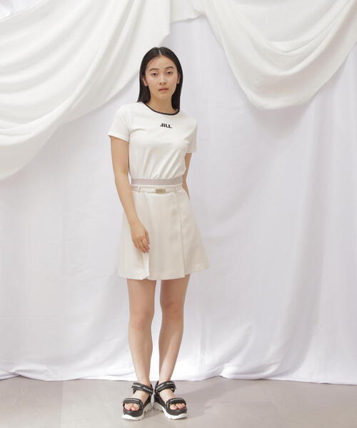 JILL by JILL STUART（ジルバイジルスチュアート）の「◇オーガニックコットン　バイカラーシシュウロゴコンパクトＴシャ（Tシャツ/カットソー・レディース・ホワイト/ホワイト系その他・FREE）」の6枚目の写真