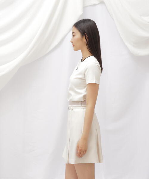 JILL by JILL STUART（ジルバイジルスチュアート）の「◇オーガニックコットン　バイカラーシシュウロゴコンパクトＴシャ（Tシャツ/カットソー・レディース・ホワイト/ホワイト系その他・FREE）」の8枚目の写真