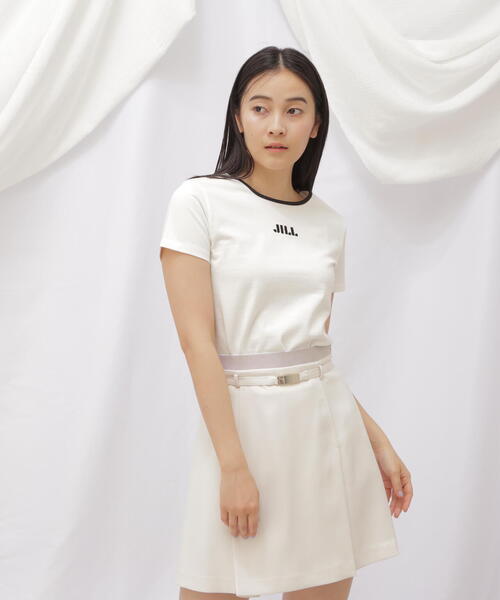 JILL by JILL STUART（ジルバイジルスチュアート）の「◇オーガニックコットン　バイカラーシシュウロゴコンパクトＴシャ（Tシャツ/カットソー・レディース・ホワイト/ホワイト系その他・FREE）」の10枚目の写真
