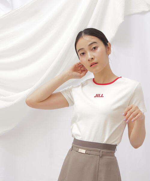 JILL by JILL STUART（ジルバイジルスチュアート）の「◇オーガニックコットン　バイカラーシシュウロゴコンパクトＴシャ（Tシャツ/カットソー・レディース・ホワイト/ホワイト系その他・FREE）」の16枚目の写真