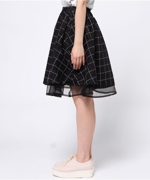 WEGO(ウィゴー)の「WEGO/リバーシブルチェックスカート(スカート・レディース・グレー/ブラック/オフホワイト・FREE)」の9枚目の写真